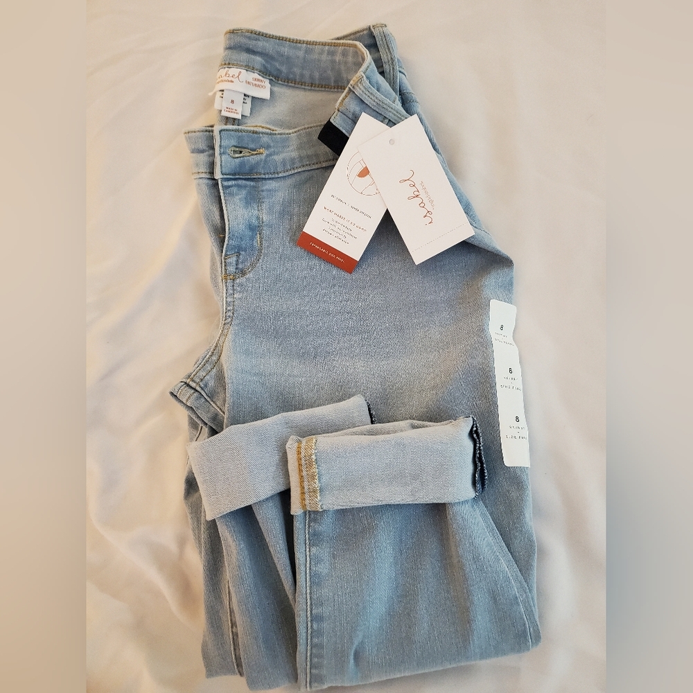 NWT  Isabel Skinny Leg Cuffed Maternity Pants - Picture 2 of 7
